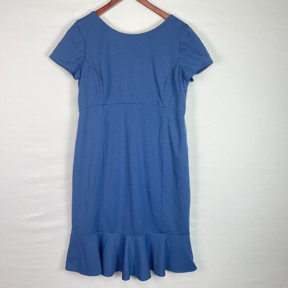 Paper Crown Maternity Short Sleeve Peplum Hem Short Sleeve Sheath Dress XL - Picture 2 of 8